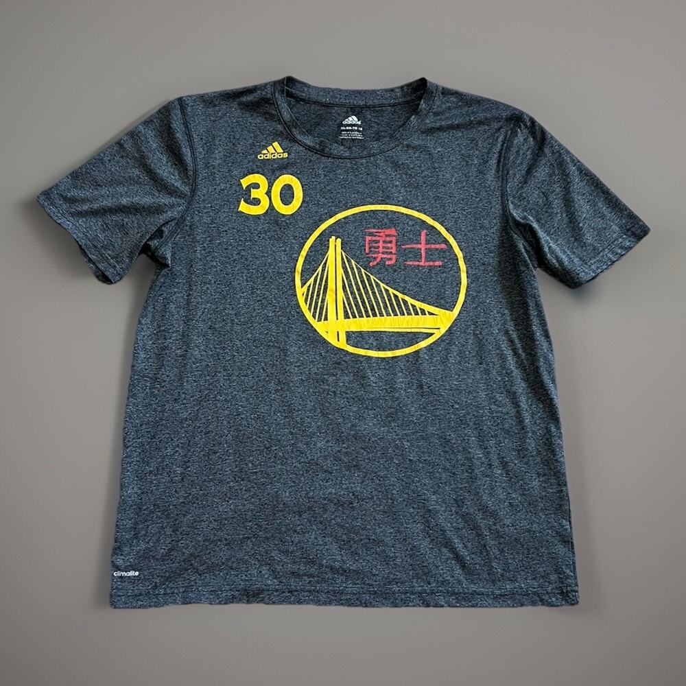 Adidas Youth XL 18 Tee Shirt Warriors Steph Curry 30 Chinese New Year NBA